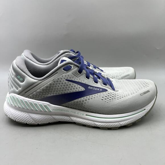 Brooks Adrenaline GTS 22 Running Shoes Women's 8.5 D Wide Gray Comfort Sneakers - Picture 1 of 9